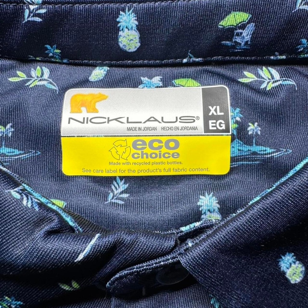 Jack Nicklaus Eco Choice Stretch Polo Golf Shirt. Tropics, Size XL. EG